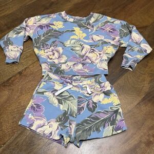 Polo Ralph Lauren Floral French Terry Sweatshirt And Shorts Set Girls 5